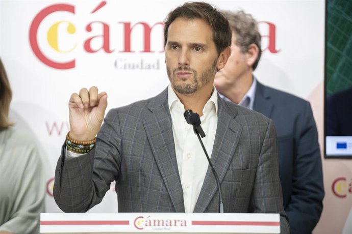 Albert Rivera durante la presentación del I Foro de Sostenibilidad celebrado en la Cámara de Comercio de Ciudad Real.