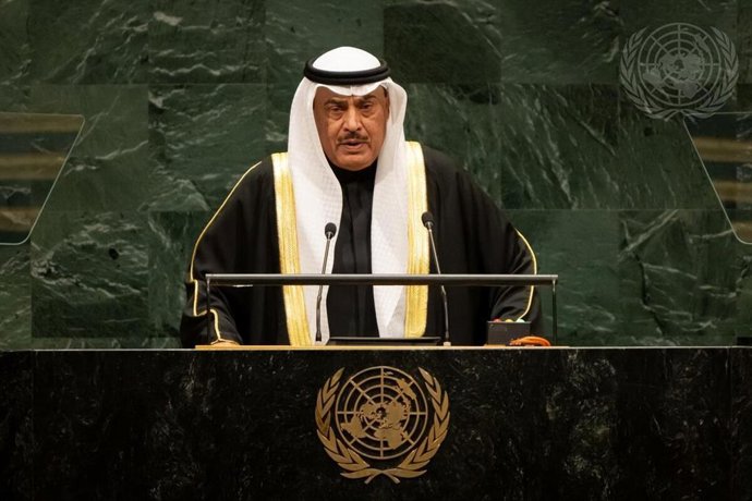 El príncipe heredero de Kuwait, Sabá Jaled al Sabá, ante la Asamblea General de Naciones Unidas