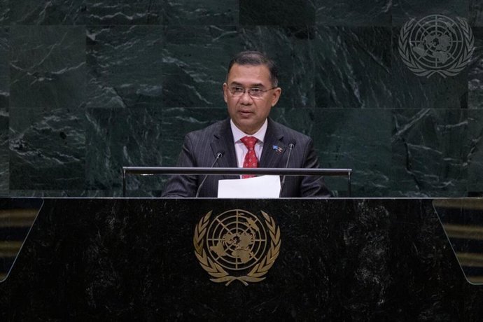 El primer ministro de Bangladesh, Tarique Rahman, ante la Asamblea General de Naciones Unidas