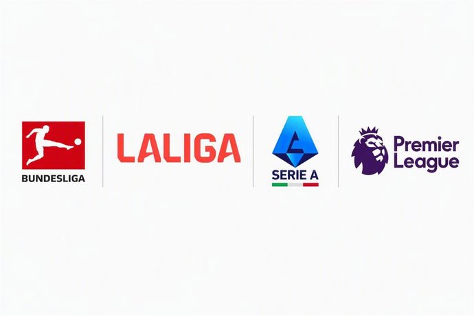Logos de Bundesliga, LaLiga, Serie A y Premier League.
