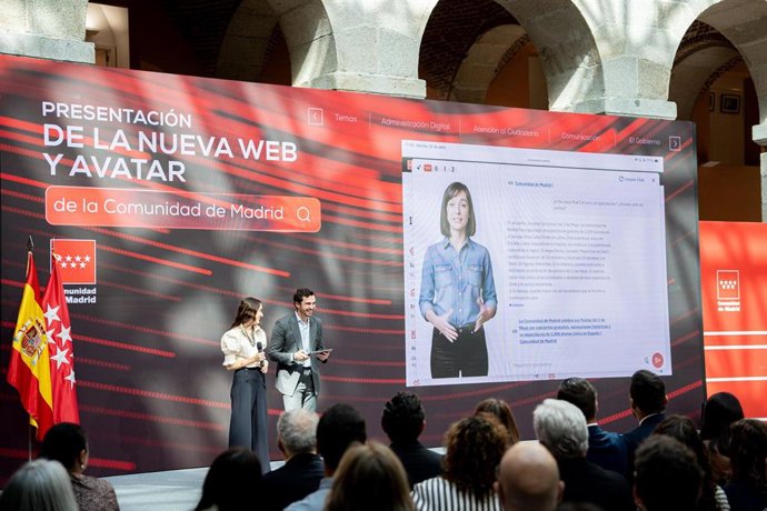 Archivo - Presentación del avatar SOL, a 28 de abril de 2026, en Madrid (España).