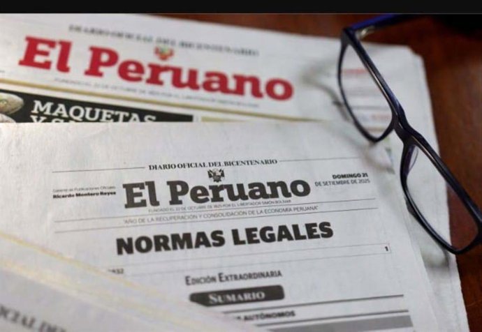 Archivo - Perú.- Estas son las normas legales más importantes del domingo 14 de junio del 2026