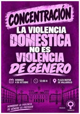 Convocatoria de concentración de la Coordinadora de Mujeres en Valladolid.