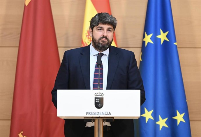 Archivo - López Miras pide "respeto a la justicia" tras la condena del Supremo a Pedro Antonio Sánchez
