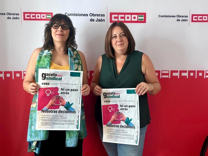 Silvia Cazalilla y Silvia de la Torre en la comparecencia sobre el derecho al aborto.