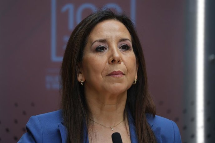 Santiago, 17 de noviembre 2025. La Presidenta del Consejo Directivo de Servel, Pamela Figueroa, junto al Director Nacional, Raul García, entregan el ultimo boletin informativo sobre resultados, de las Elecciones Presidencial y Parlamentarias. Jonnathan