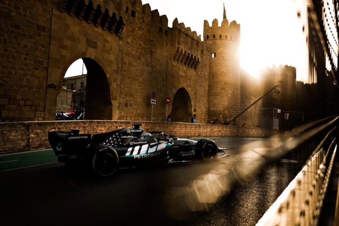 El piloto inglés de F1 George Russell (Mercedes), en el GP de Azerbaiyán 2026. 