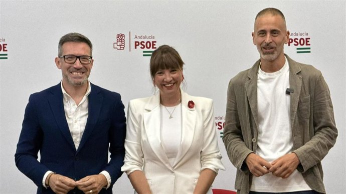 (Desde Izda.) José Antonio Romero, Victoria Fernández Y Ángel Ortiz, Los Tres Candidatos De Las Primarias Socialistas Para La Alcaldía De Córdoba.