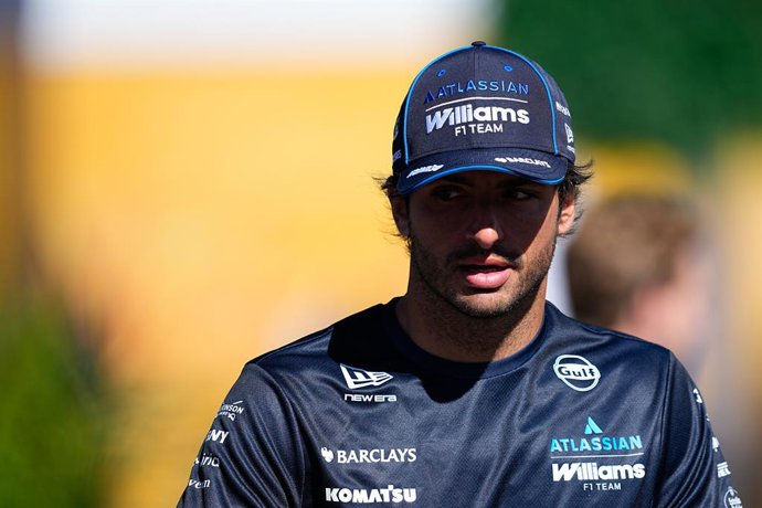 Carlos Sainz of Spain and Atlassian Williams looks on in the paddock during practice ahead of the F1 Grand Prix of Spain at Madring on September 11, 2026, in Madrid, Spain.