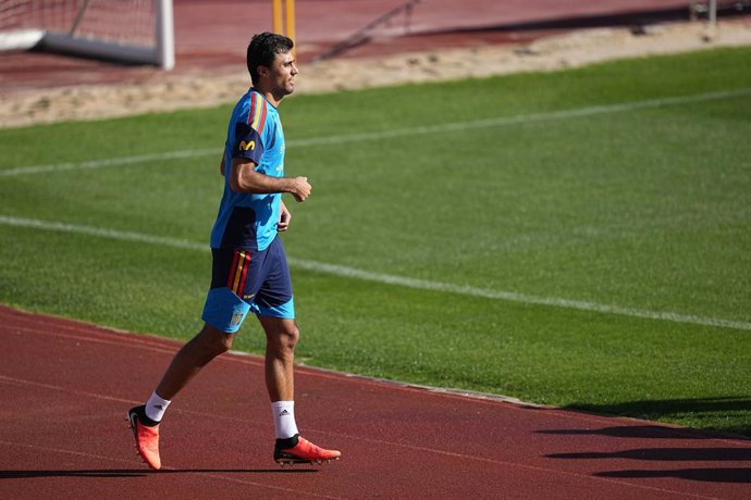 Rodri Hernandez during the training session of Spain Team ahead their UEFA Nations League matches at Ciudad del Futbol on September 25, 2026, in Las Rozas, Madrid, Spain.