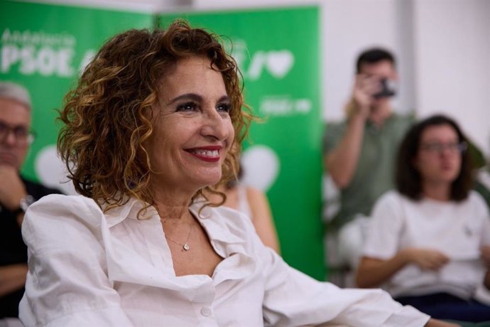 La secretaria general del PSOE-A y portavoz del grupo parlamentario socialista, María Jesús Montero, este sábado