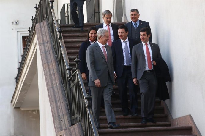 Santiago 3 de julio 2026. El Presidente de la Republica, Jose Antonio Kast, realiza un punto de prensa junto los presidentes de partidos oficialistas Dragomir Yankovic/Aton Chile