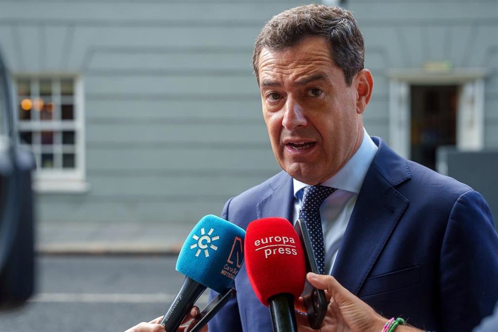 El presidente de la Junta de Andalucía, Juanma Moreno