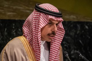 26 September 2026, US, New York: Saudi Arabia's Minister of Foreign Affairs Prince Faisal bin Farhan Al-Saud speaks at a session of the UN General Assembly at the United Nations. Photo: Michael Kappeler/dpa