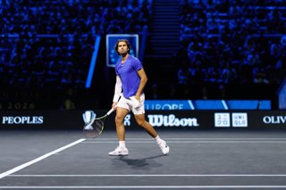 September 25, 2026: Laver Cup 2026 - Team Europe v Team World at The O2, London..Featuring: Carlos Alcaraz of Team Europe.Where: London, United Kingdom.When: 25 Sep 2026.Credit: Alex Cropper/Cover Images