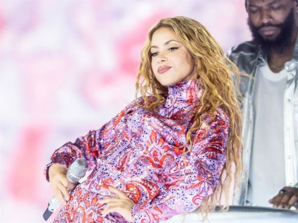 Shakira durante su concierto de Madrid