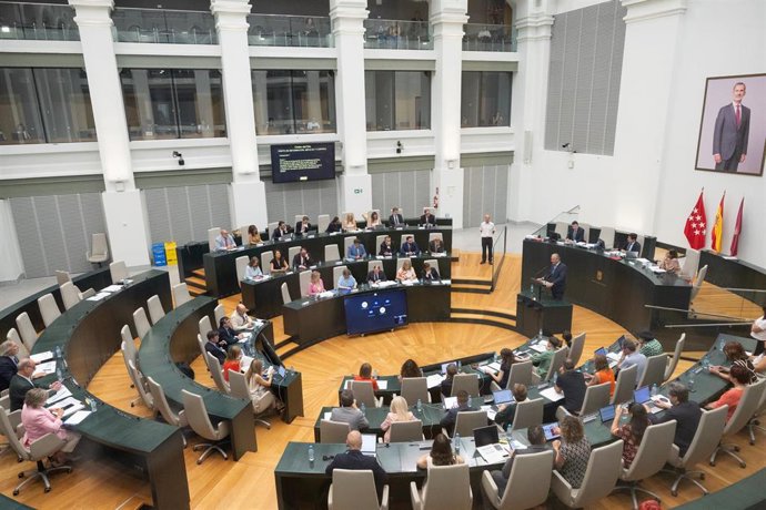 Archivo - Vista de la sala durante una sesión ordinaria del Pleno municipal, en el Palacio de Cibeles, a 21 de julio de 2026, en Madrid (España). La victoria de Reyes Maroto en las primarias socialistas a la Alcaldía de Madrid frente a su número dos en el