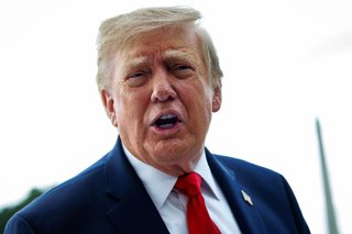 September 26, 2026, Washington, District Of Columbia, USA: United States President Donald Trump walks out of the South Portico towards members of the press before departing from the new South Lawn helipad in Marine One at the White House on September 26, 