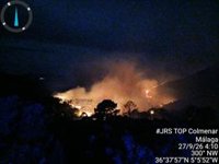 Activada fase de emergencia por el incendio forestal de Igualeja (Málaga), que moviliza 22 medios aéreos