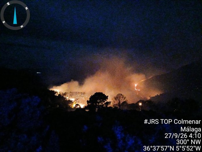 Incendio forestal de Igualeja (Málaga).