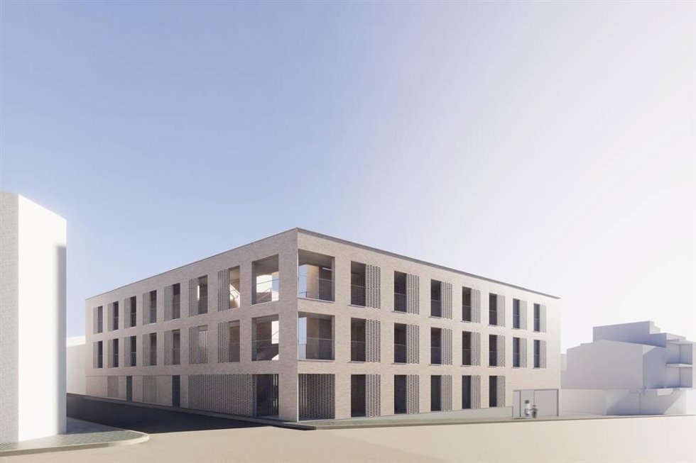Plano virtual del bloque de viviendas públicas que se construirán en Artà.