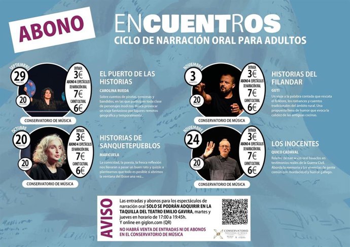 Cartel del ciclo 'enCUENTrOS' de Alcázar de San Juan.