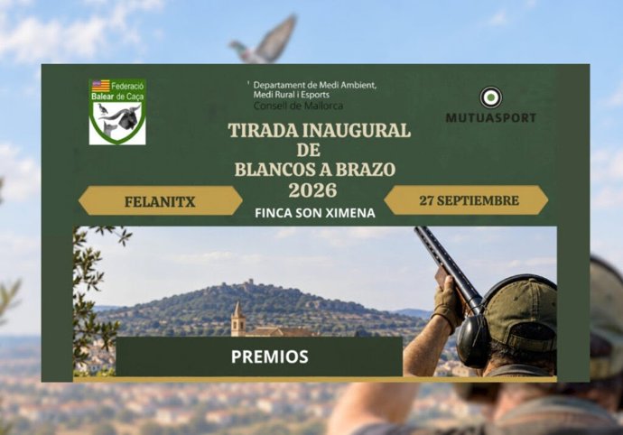 Cartel promocional de la jornada de tiro al pichón en Felanitx.