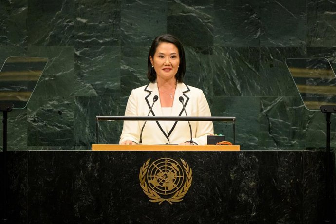 La presidenta peruana, Keiko Fujimori, en su reciente comparecencia ante la Asamblea General de la ONU