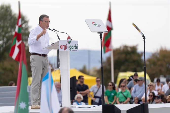 El presidente del EBB del PNV, Aitor Esteban,. En el Alderdi Eguna