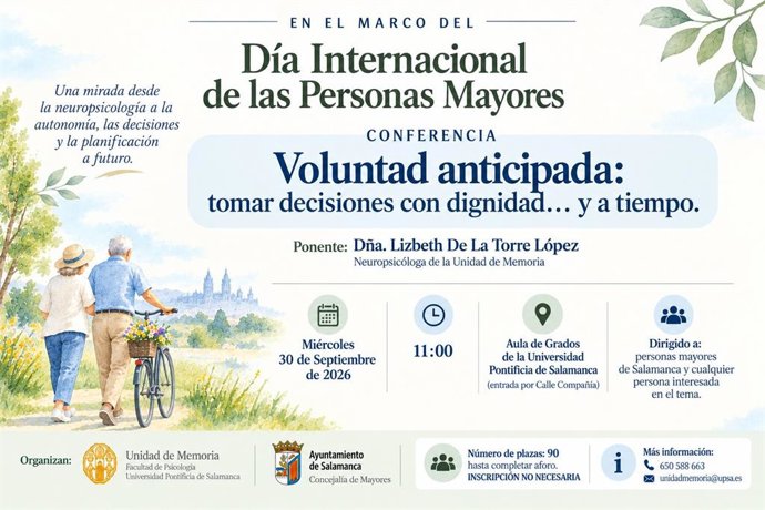 Archivo - El Ayuntamiento de Salamanca y la UPSA celebran el miércoles una conferencia sobre autonomía personal en mayores