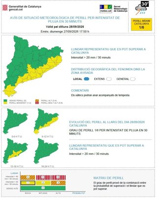 Imatge de l'avís de dilluns