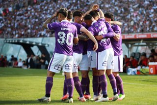 Futbol, Colo Colo vs Deportes Concepcion Fecha 23, Liga de primera 2026 El jugador de Deportes Concepcion Norman Rodriguez celebra su gol durante el partido de la liga de primera disputado en el estadio Monumental David Arellano Santiago,