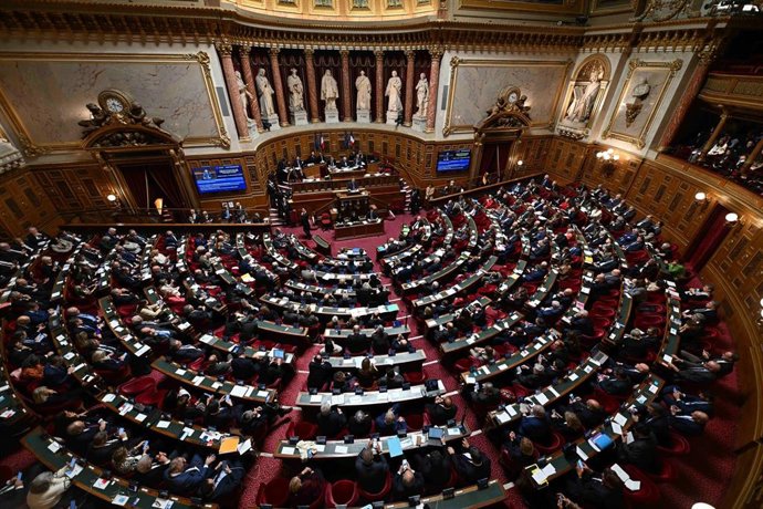 Archivo - Votación en el Senado de Francia