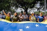 Foto: Simpatizantes de María Corina Machado se movilizan en Venezuela para exigir elecciones y su "regreso seguro"
