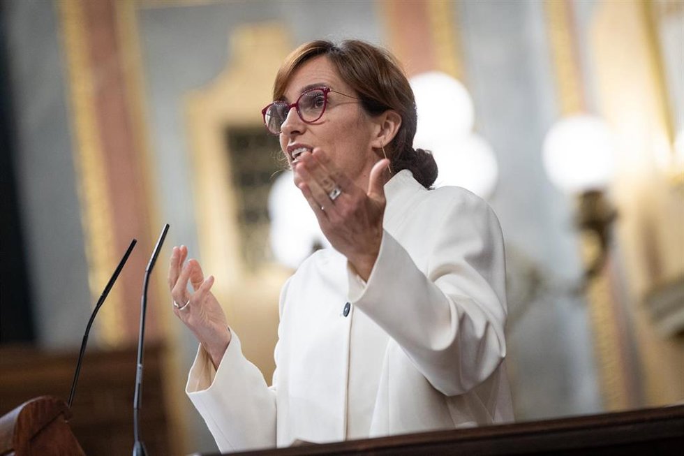 La ministra de Sanidad, Mónica García, durante una sesión plenaria, en el Congreso de los Diputados, a 16 de septiembre de 2026, en Madrid (España)