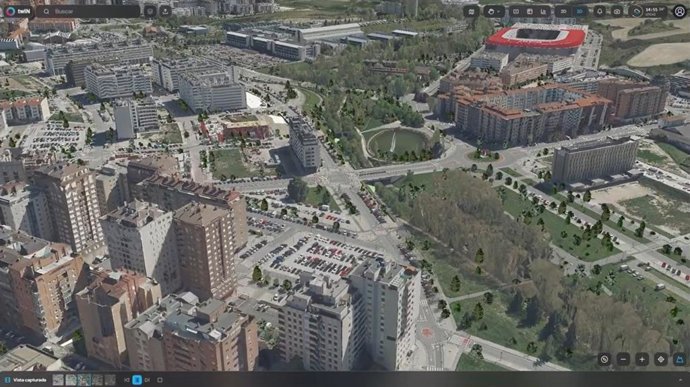Modelo 3D de la ciudad de Pamplona.