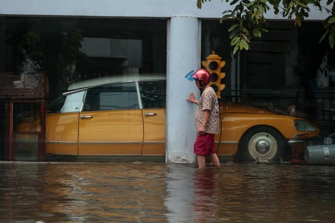 Imagen de archivo de las inundaciones en Tailandia.