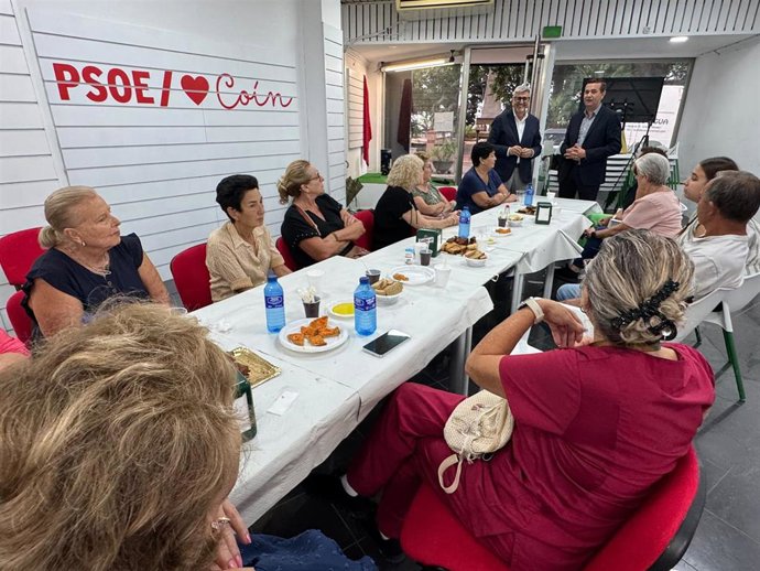 El secretario general del PSOE de Málaga, Josele Aguilar,en un acto en Coín.