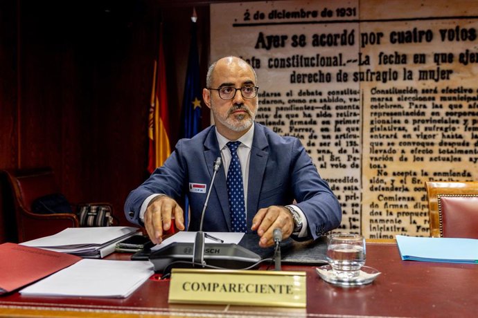 El subdelegat del Govern a València, José Rodríguez Jurado, compareix davant de la Comissió d'Investigació sobre la dana, en el Senat, a 27 de setembre del 2026, a Madrid (Espanya). 