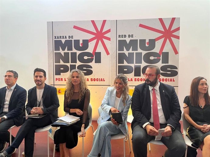 La vicepresidenta segunda y ministra de Trabajo y Economía Social, Yolanda Díaz, en Mataró (Barcelona)