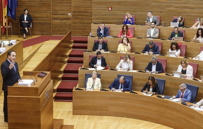 El president de la Generalitat Valenciana, Juanfran Pérez Llorca, intervé durant el Debat de Política General de la Comunitat Valenciana, en Les Corts Valencianes