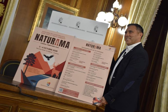 El presidente de la Diputación de Cuenca, Álvaro Martínez Chana, en la presentación de Naturama.