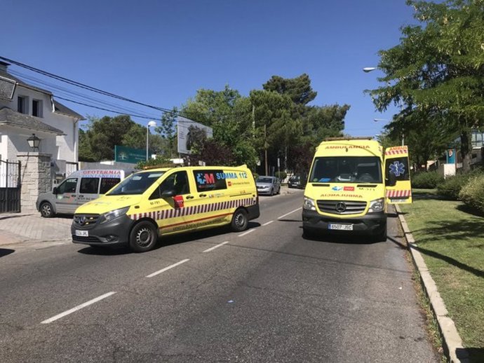 Archivo - Ambulancias del Summa-112 en su accidente de tráfico