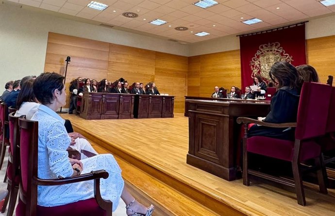 La presidenta del Tribunal Superior de Justicia de Extremadura (TSJEx), María Félix Tena, pronuncia su discurso en la Apertura del Año Judicial en la región