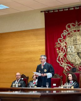 El Fiscal Superior de Extremadura, Francisco Javier Montero Juanes, en el acto de apertura del Año Judicial que se ha celebrado en la sede del Tribunal Superior de Justicia (TSJEx) en Cáceres