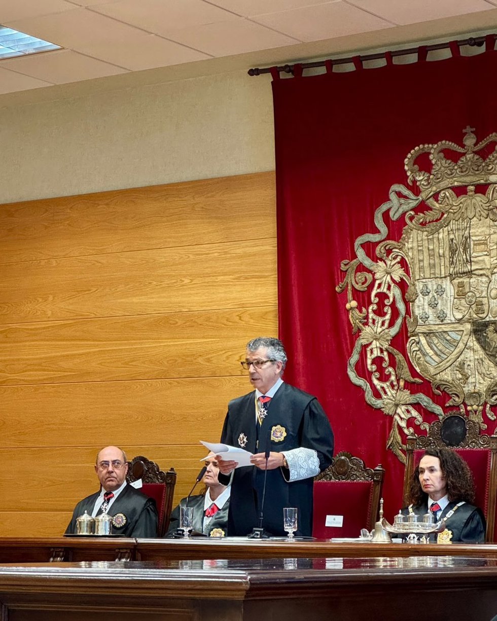 El Fiscal Superior de Extremadura, Francisco Javier Montero Juanes, en el acto de apertura del Año Judicial que se ha celebrado en la sede del Tribunal Superior de Justicia (TSJEx) en Cáceres