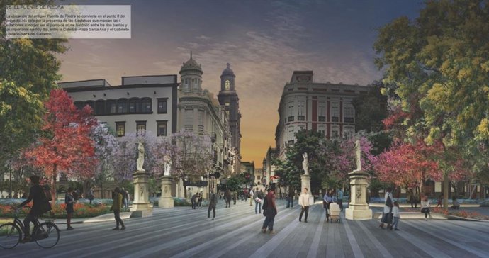 El Ayuntamiento de Las Palmas de Gran Canaria avanza en el Paseo Guiniguada de la Cultura y las Artes Canarias