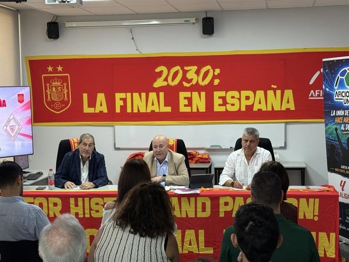 Aficiones Unidas reclama la final del Mundial 2030 para España.