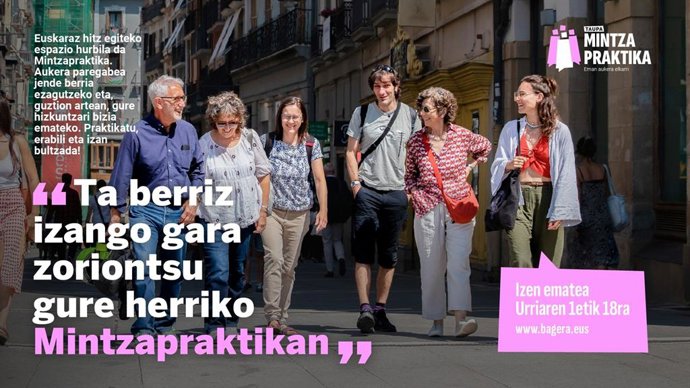 Mintzalaguna egitasmoan izena emateko epea ostegunean irekiko da Donostian
