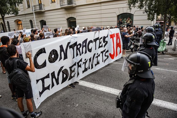 Manifestació dels sindicats d'habitatge a Barcelona
